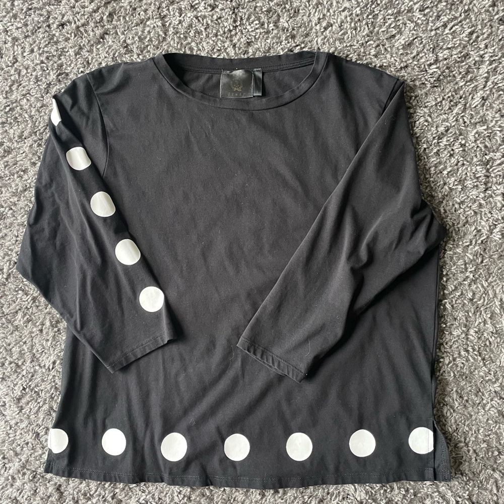 Black and White Polka Dot Women's Top